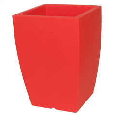 Pot carre flashy - Rouge